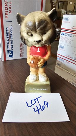 HTF 1960's Moro Inc Rubber Bobble Head Wildcats