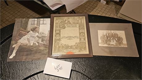 1886 Seal Document, Early Family Photo & More