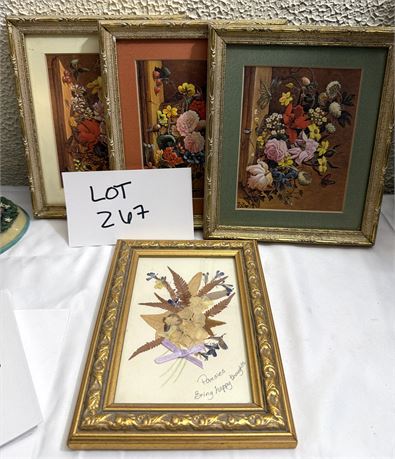 Vintage Floral Framed Prints & Framed Pressed Pansies