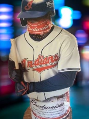 Budweiser Cleveland Indians Cardboard Cut Out