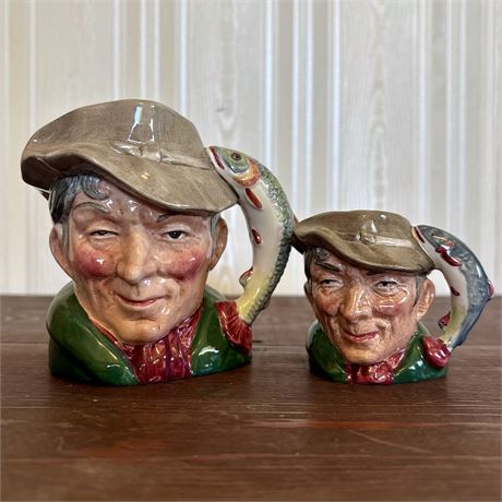 Royal Doulton The Poacher Small & Mini Character Jugs D6464/D6515 England