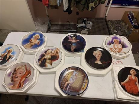 Lot of 9 Marilyn Monroe Collectors Plates