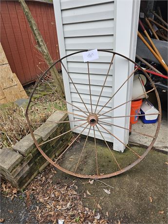 Antique Metal Wagon Wheel