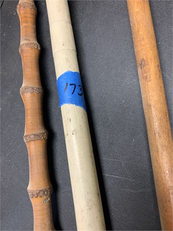 Vintage Wood Cane Lot Of 3