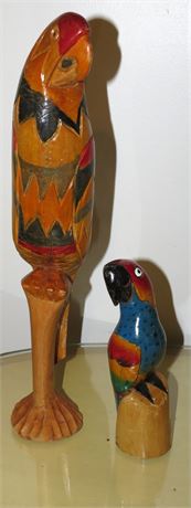 Wood Parrot Figures