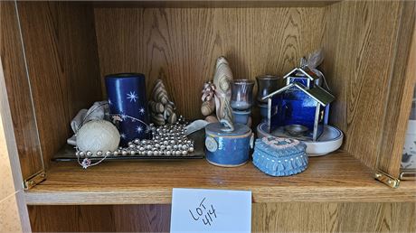 Mixed Home Decor Lot: Candles, Trinkets & More