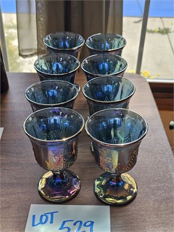 Set of 8 Indiana Glass Wine Goblets