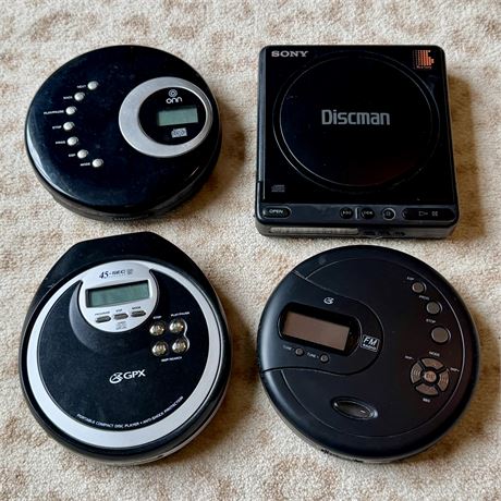 Vintage Portable CD Players w/ Sony Discman - Players Only