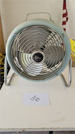 Vintage Teal Lakewood Metal Fan