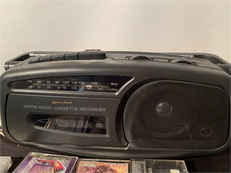 Lenoxx Sound Cassette Player AM/FM Radio And Vintage Cassette Tapes