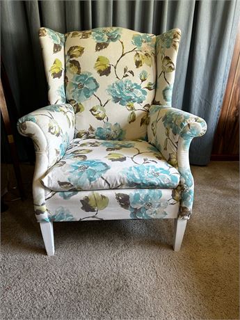 Floral Wingback Chair