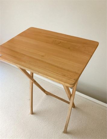 Light Wood Folding Table/Tray