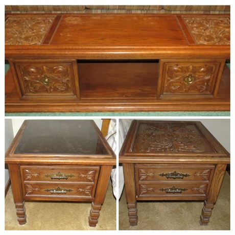 Coffee Table, 2 End Tables