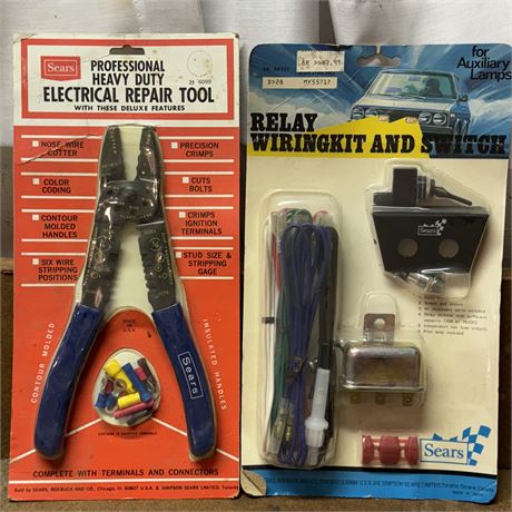 NOS Sears Relay Wiring Kit & Switch + Electrical Repair Tool