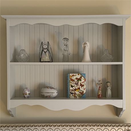 2-Tier Hanging Shelf w/ Contents - 32 x 28.5 x 7.5"D