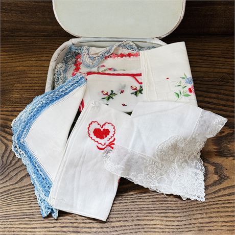 Array of Vintage Ladies Handkerchiefs - Floral, Embroidered, Crochet....