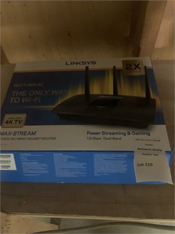 Linksys Max-Stream AC1900 MU-MIMO Gigabit Wi-Fi Router