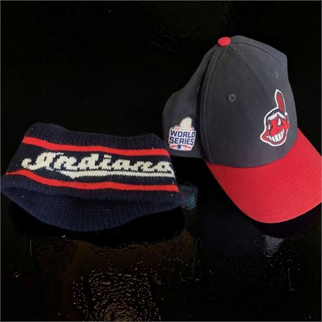 Cleveland Indians Baseball Cap W/2016 World Series Side Patch
