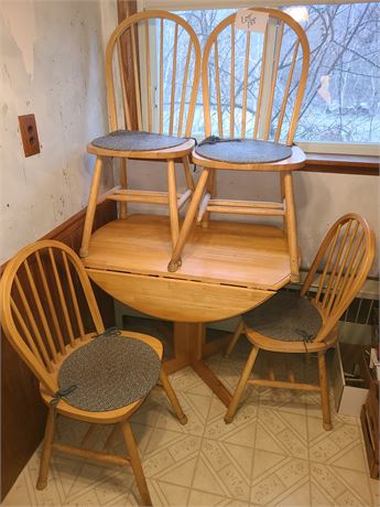 Wood Kitchen Table & Chairs