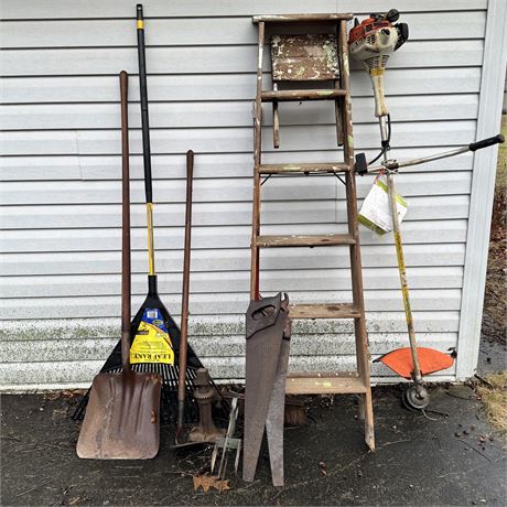 Yard Tools and Ladder