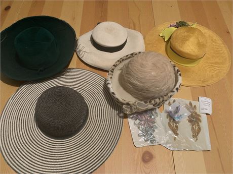 Mr. John Moderne Beige Hat W/Leopard Print/Gold Tone Studs