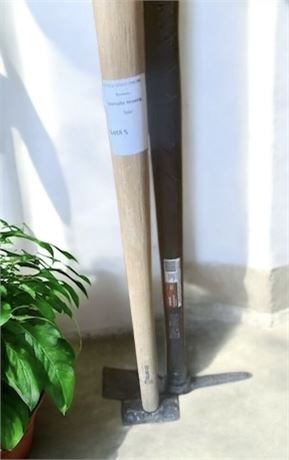 Wood Handled Sledge Hammer & Husky Pick Ax Tool Lot