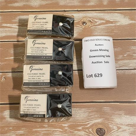4 Genuine Cultured Pearls In Original Pkg-Pearl Master of Japan-Olson Electric