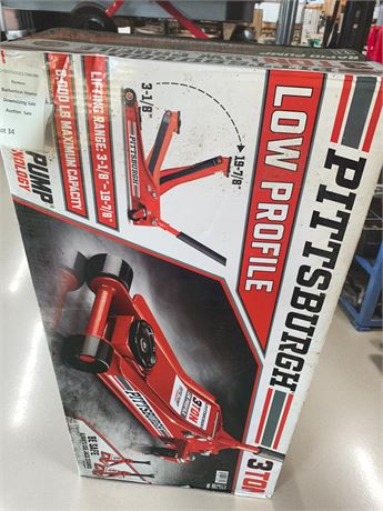 Pittsburgh 3 Ton Low-Profile Floor Jack W/RAPID PUMP Technology In Original Box