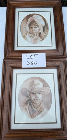 1970s Vel Miller Framed Prints 15” X 13.5”