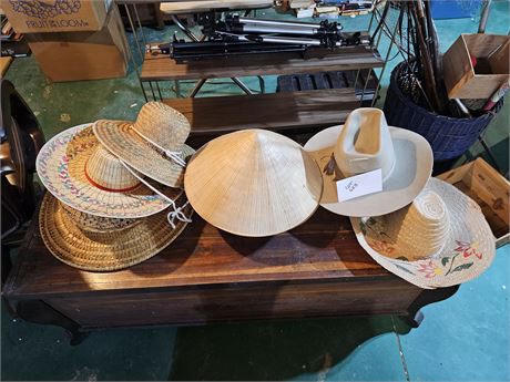 Mixed Hats : Wicker Bamboo Asian Conical Hat / Straw Hats & Western