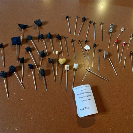 Collection Of Vintage Decorative Straight Pins/Hat Pins/Sewing Pins