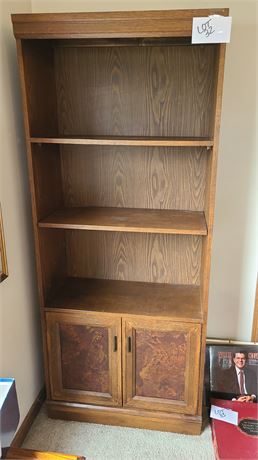 Wood Bookshelf with Storage