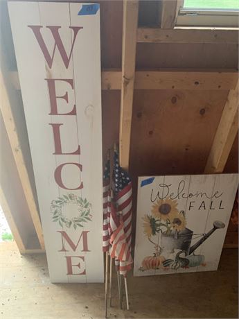 Welcome Wood Porch Board Sign, Welcome Fall Seasonal Wood Sign & More