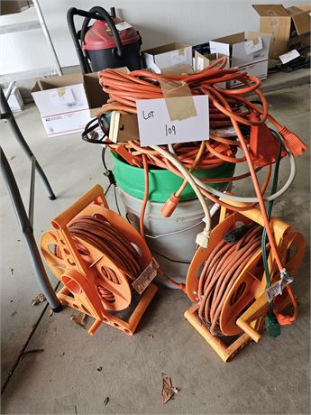 Heavy Duty Electrical Cord Lot - Different Lengths