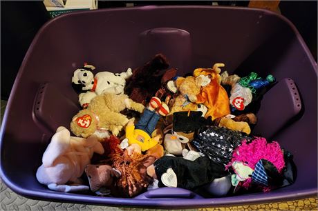 Tote of TY Beanie Babies