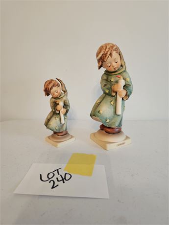 Hummel Goebel Large Heavenly Angel & Small Heavenly Angel Figurines