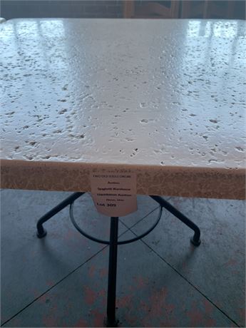 Plastic Terrazzo-style Square Dining Table 36 Inch