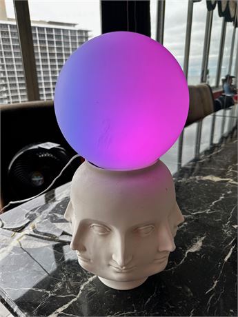 Perpetual Face Vase and Sphere Changing Color Light