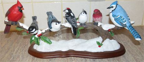 Danbury Mint "Winter Gathering" Bird Figurine