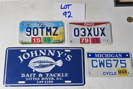 Vintage License Plate and Advertising Sign Collection
