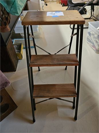 Wood & Metal Small Step Ladder