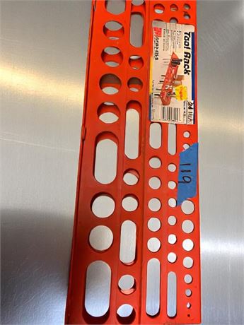 Akro Mils Orange Plastic Wall Tool Rack for 96 Pieces/Tools