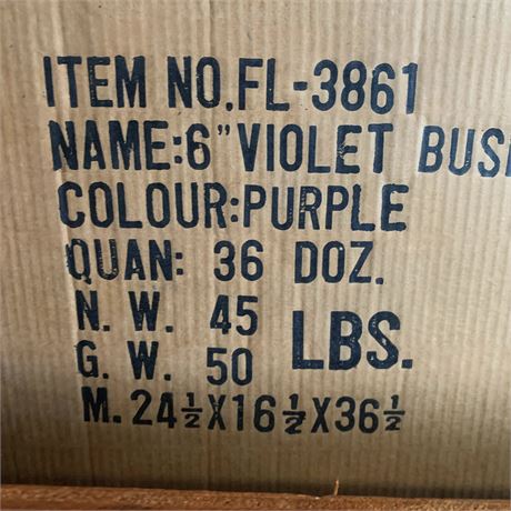 Artificial Purple Violet Flower Lot (1 Large Box)