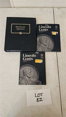 Lincoln Cents Books 1941-74 & 75 Statehood Quarters Book