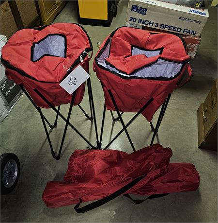 Two Standard Outdoor Folding Coolers
