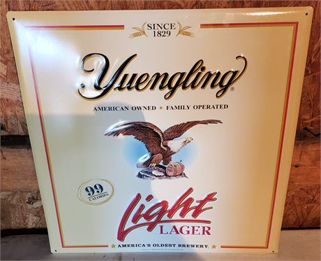 Yuengling Light Tin Sign