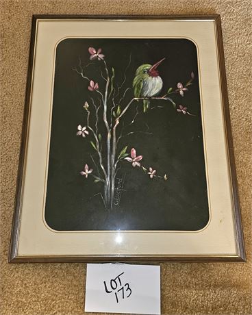 Signed Genevieve E. Bedford "Jamaican Birds" West Indies Painting