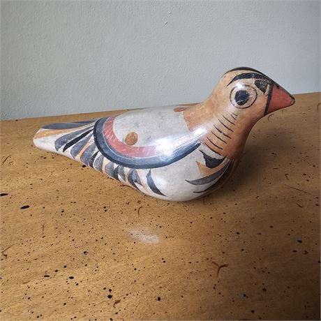 Mexican Tonala Pottery Handpainted Bird (Purchased in 1981)