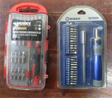 Husky, Kobalt Precision Screwdriver Sets