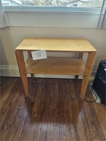 MCM Solid Maple Wood Side Table